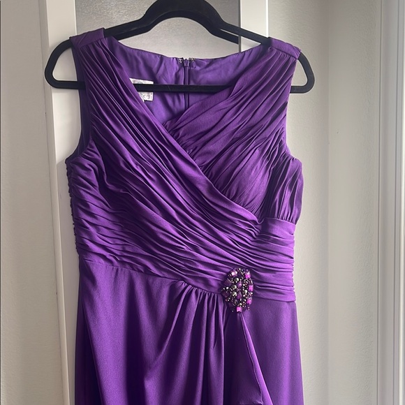 Patra Purple Ruched Maxi Dress for Weddings - Picture 5 of 8
